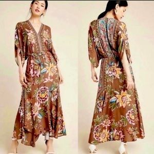 Anthropologie Farm Rio Valentina Maxi Dress (Medium Petite)